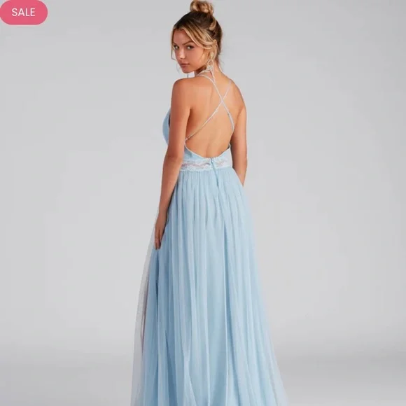 Windsor Dresses | Windsor Estrella Formal A-Line Lace Dress | Color: Blue | Size: 2 | Jacqulynnalyse's Closet